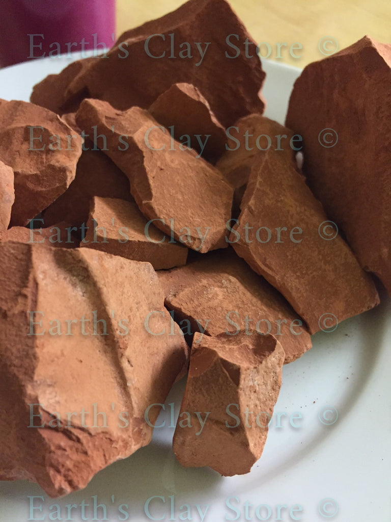 India Clay Edible Red Clay, 250gram- SKin friendly- Fresh, Natural