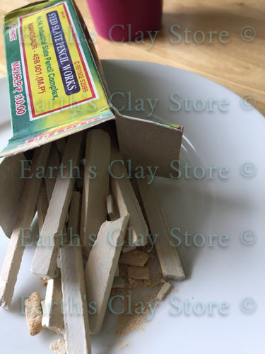 100 Pcs Natural White Slate Pencils Pack of Barta Crunchy Earthy Edible